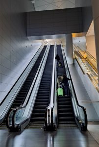 Tall escalators at DFW